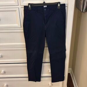 gap navy blue pants size 4 girlfriend khaki